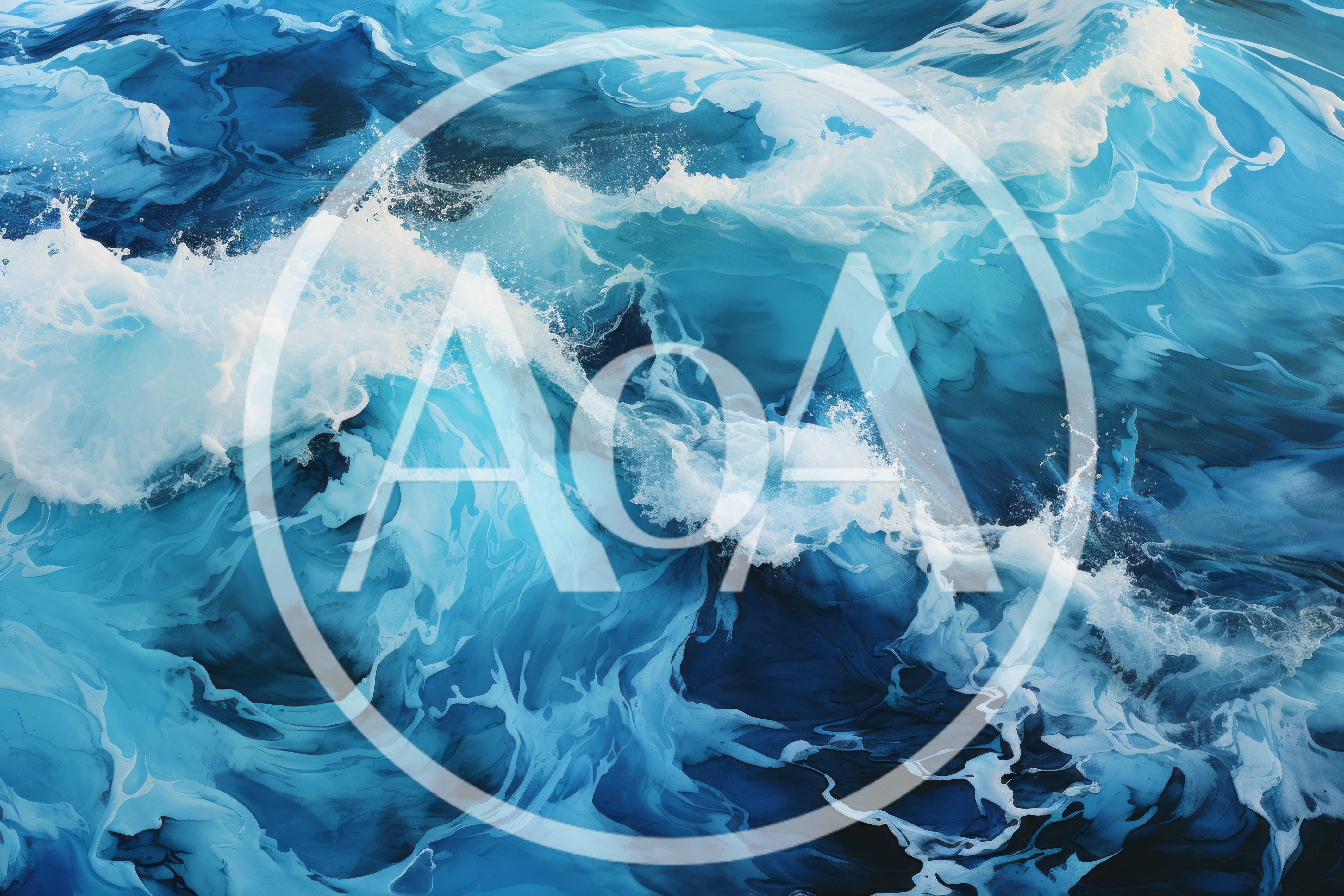 Aerial View Of Turbulent Blue Ocean Waves