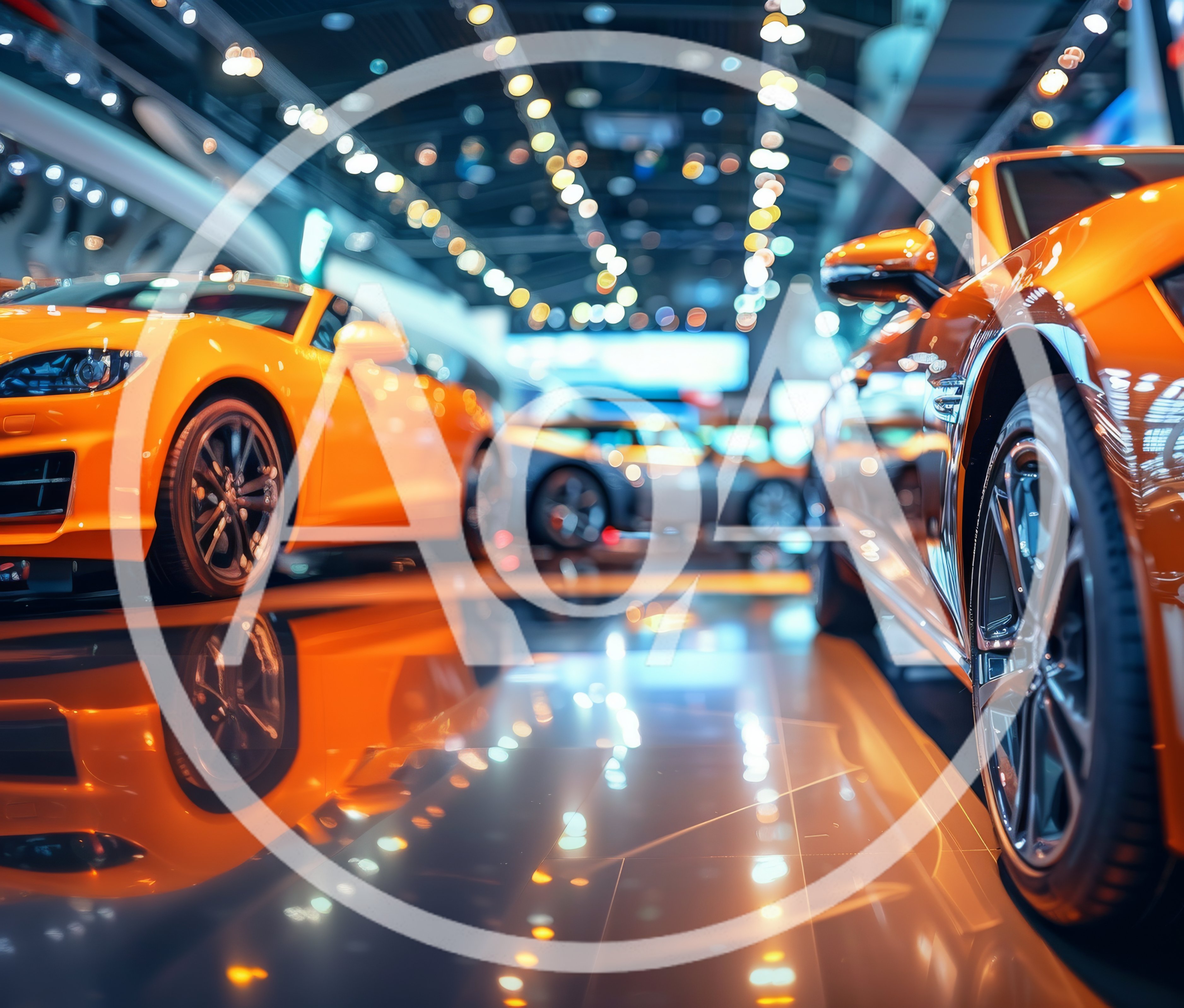Luxury Sports Cars Displayed In Modern Showroom