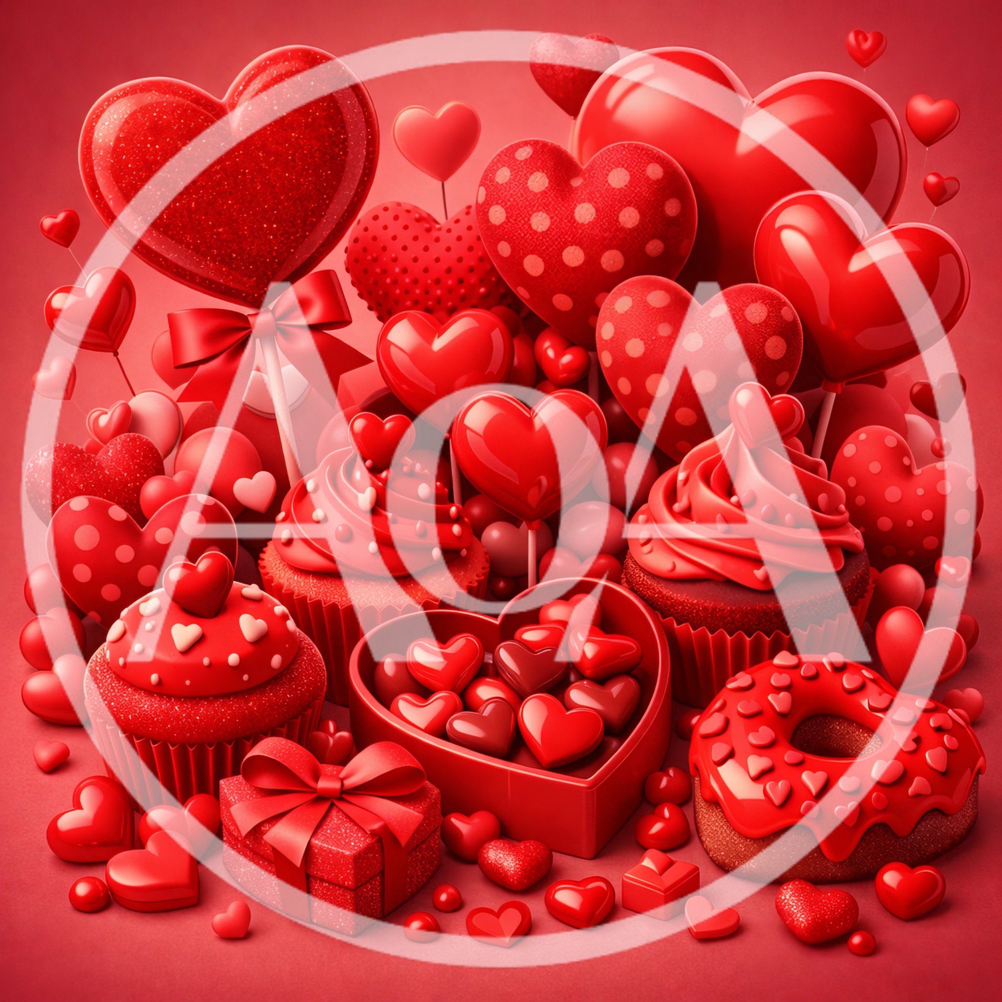 Valentine Day Red Heart Themed Treats and Gifts
