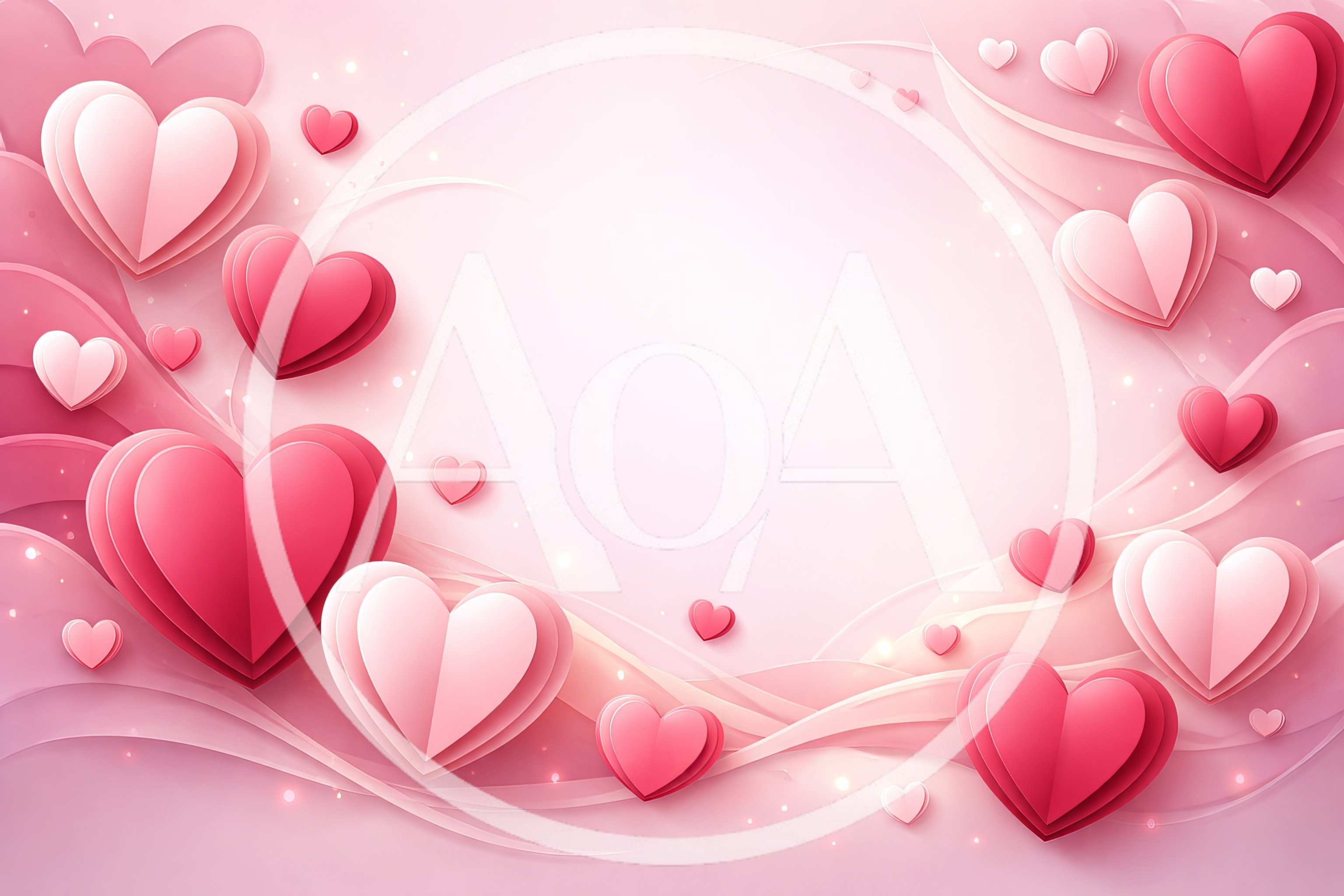 Paper Cutout Hearts Background for Valentine Day