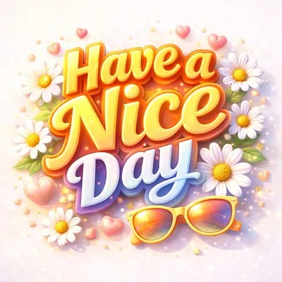 Have a Nice Day Greeting Card Design