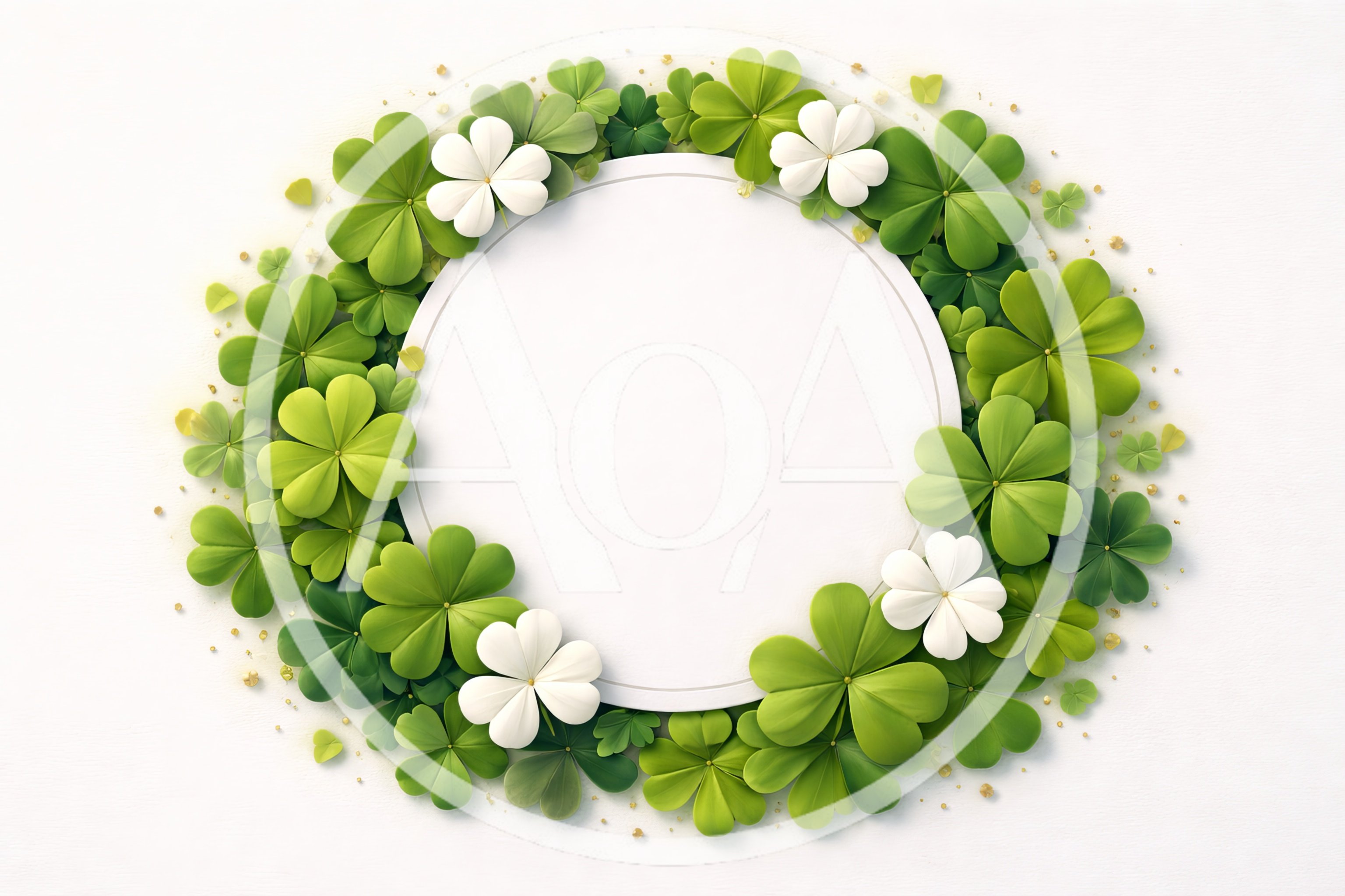 St Patrick Day Clover Wreath Frame
