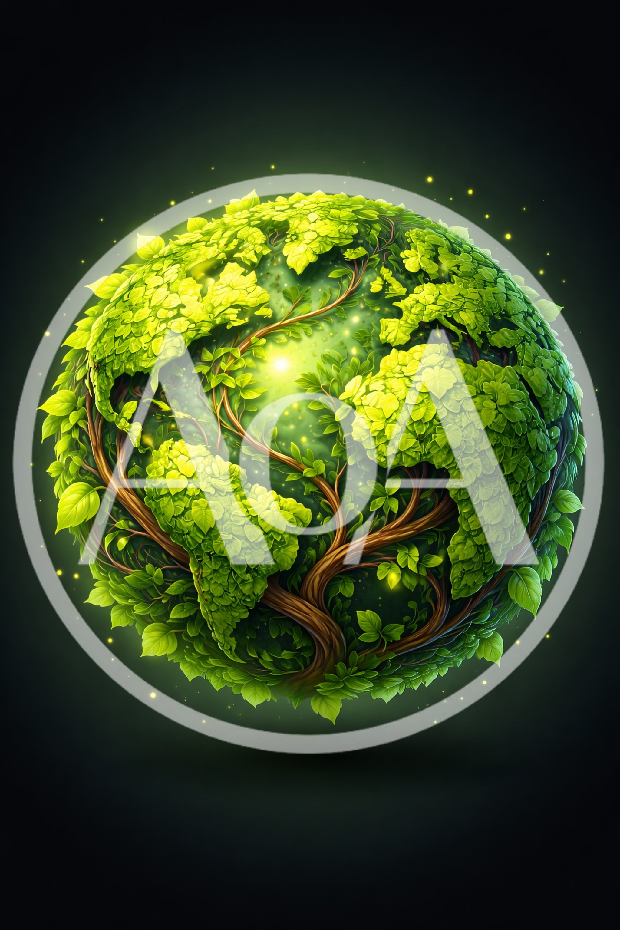 Conceptual Earth Globe Made Of Lush Green Tree Foliage
