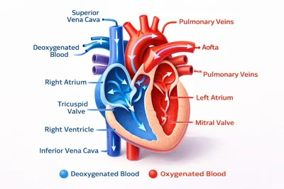 Anatomical Diagram Of The Human Heart