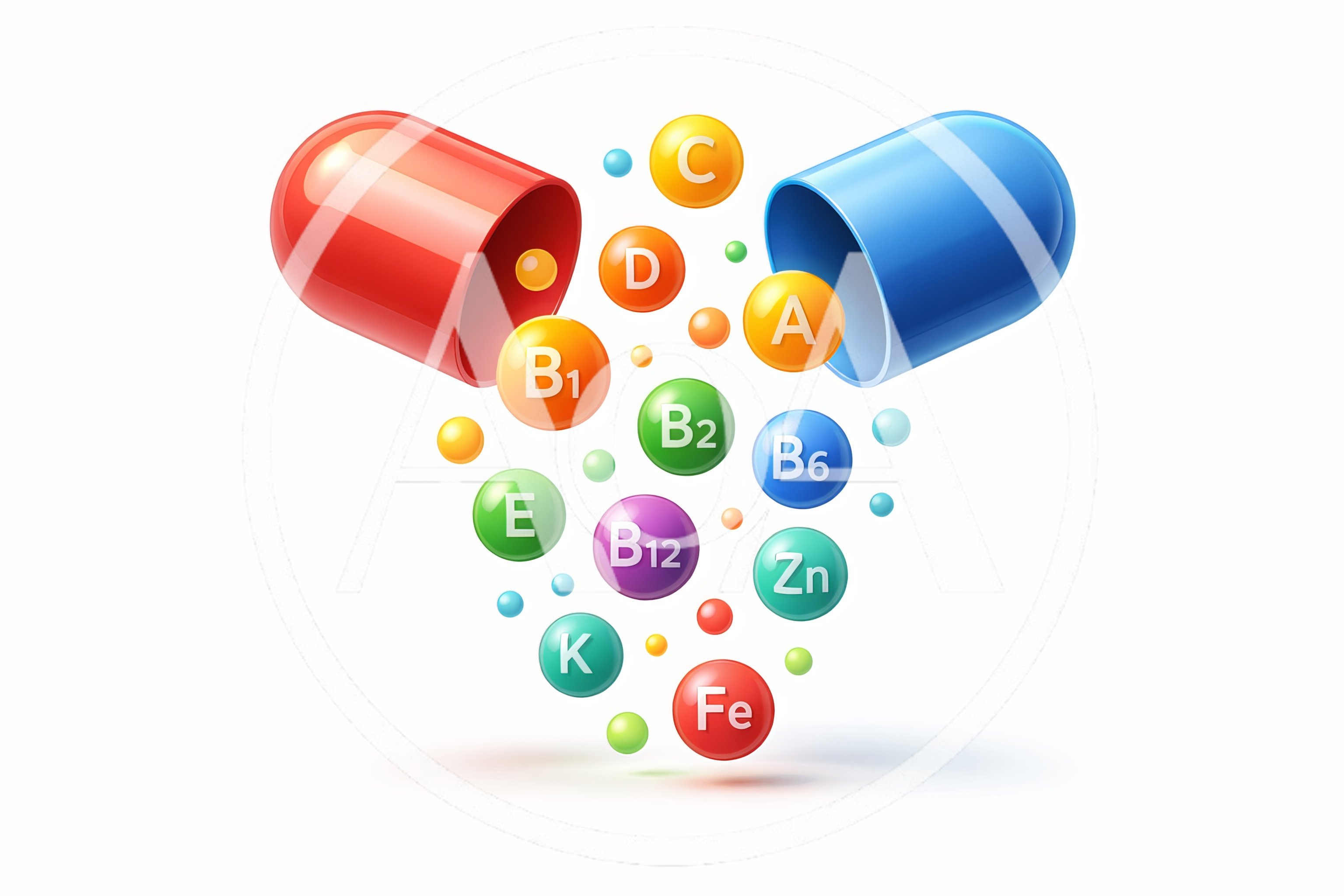 Multivitamin Capsule With Floating Nutrient Spheres
