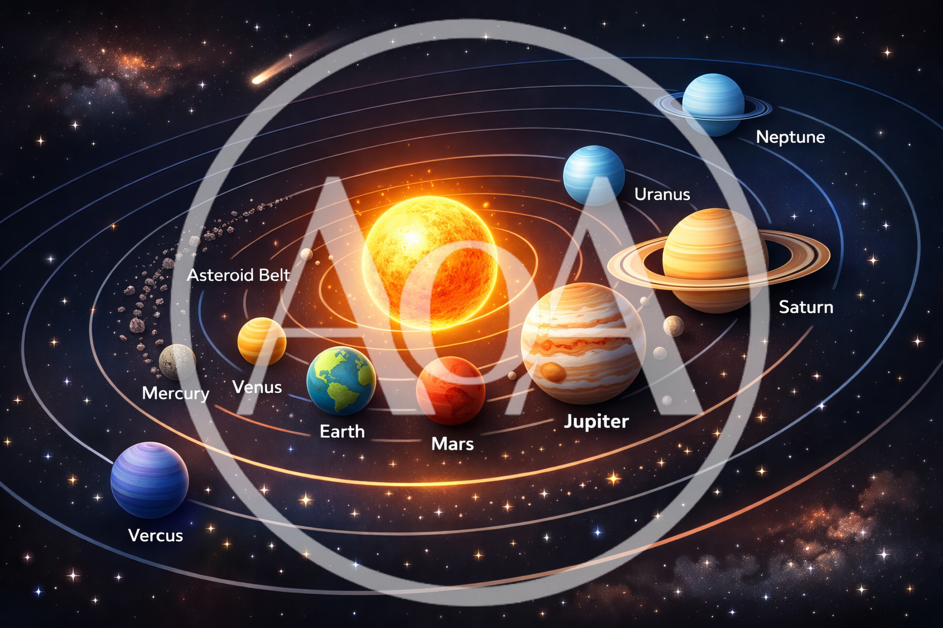 Artistic Illustration Of The Solar System With Planets