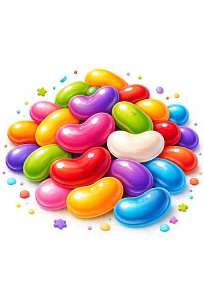 Colorful Assorted Jelly Beans Pile