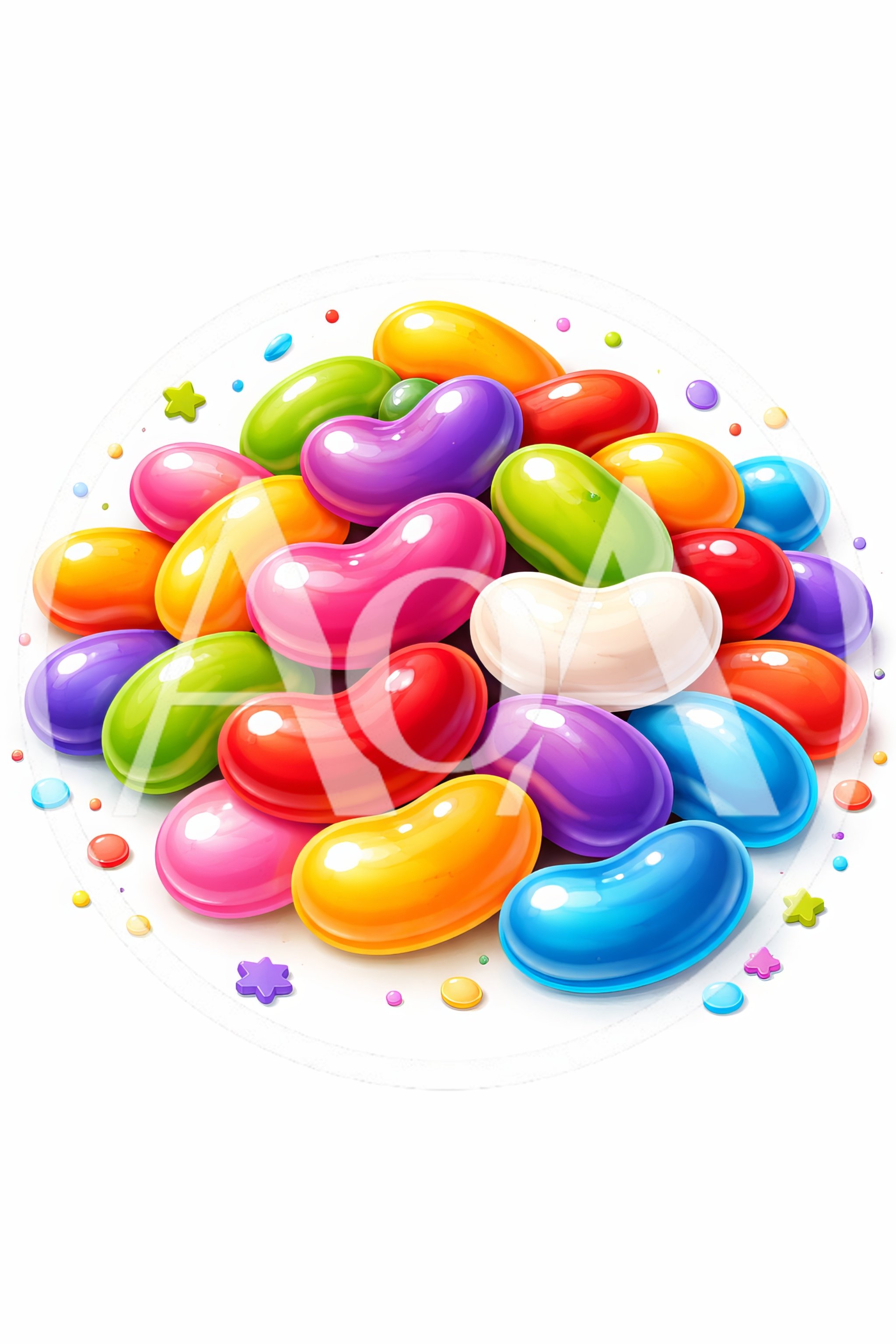 Colorful Assorted Jelly Beans Pile