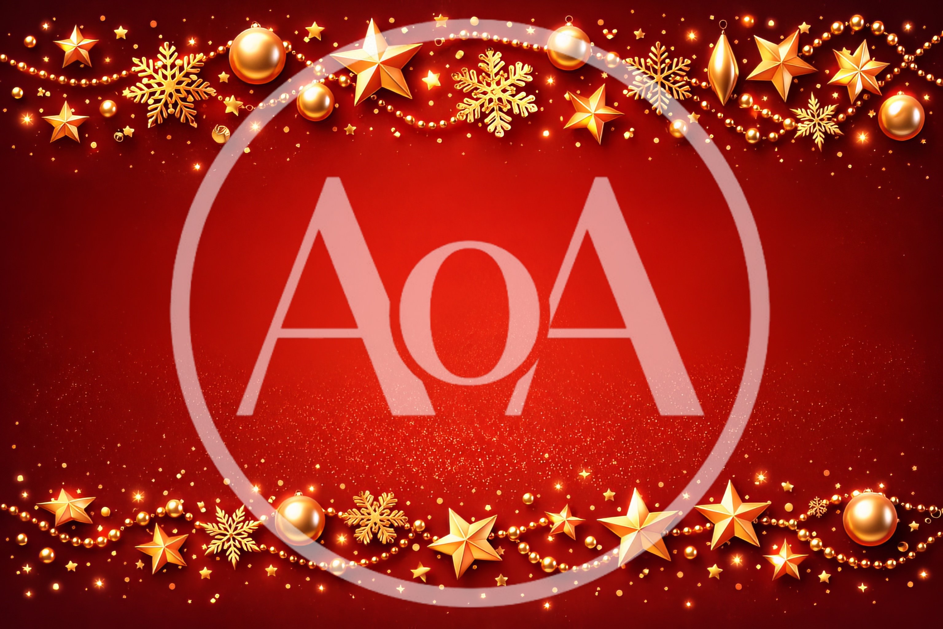 Christmas Holiday Background With Golden Ornaments