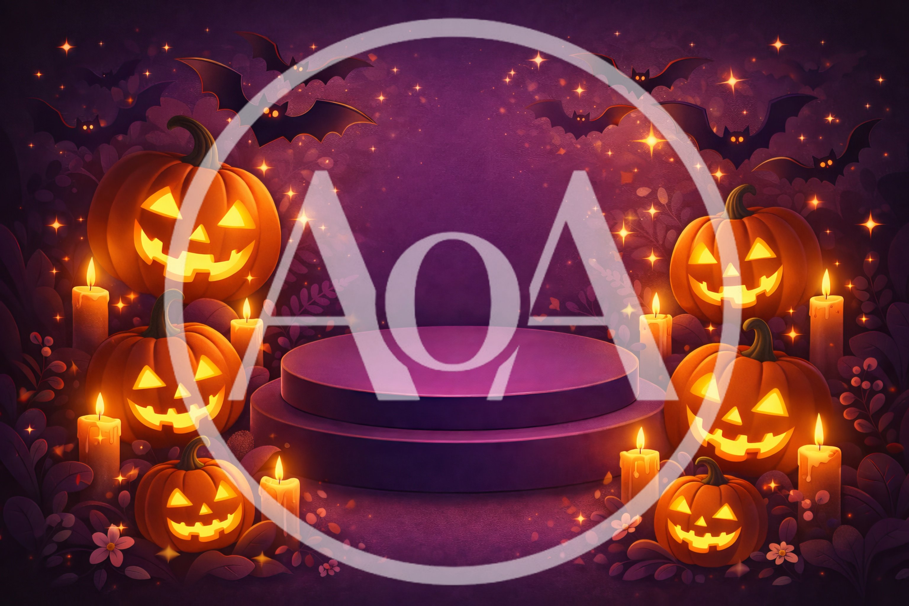 Halloween Product Display Podium With Jack O Lanterns