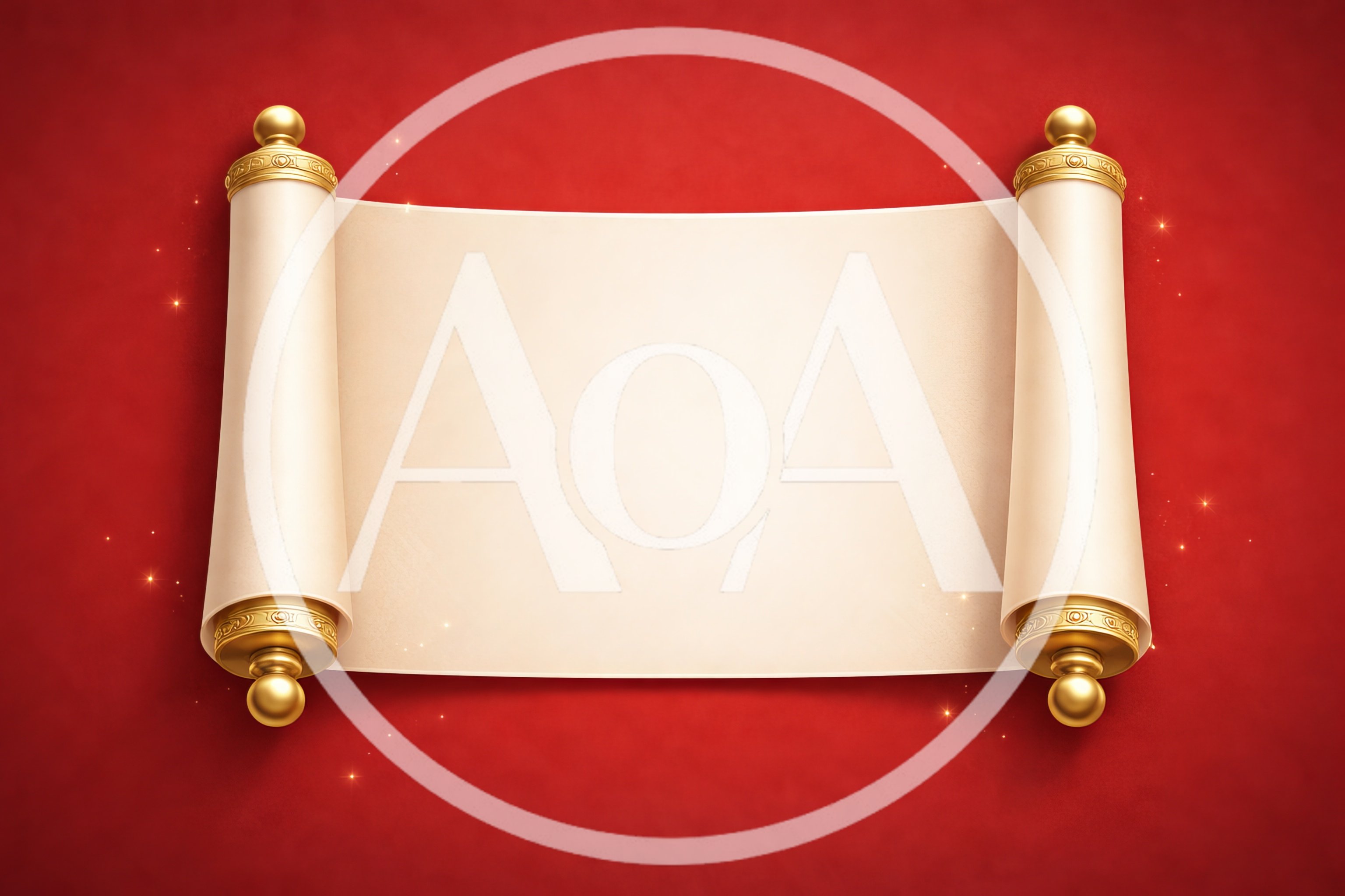Blank Antique Scroll On Red Velvet Background