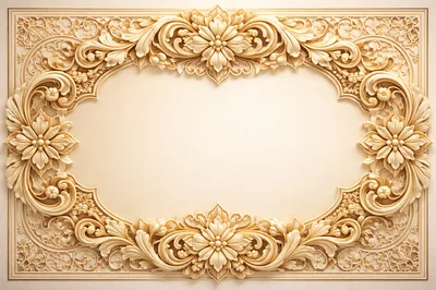 Ornate Baroque Style Decorative Carved Wood Frame