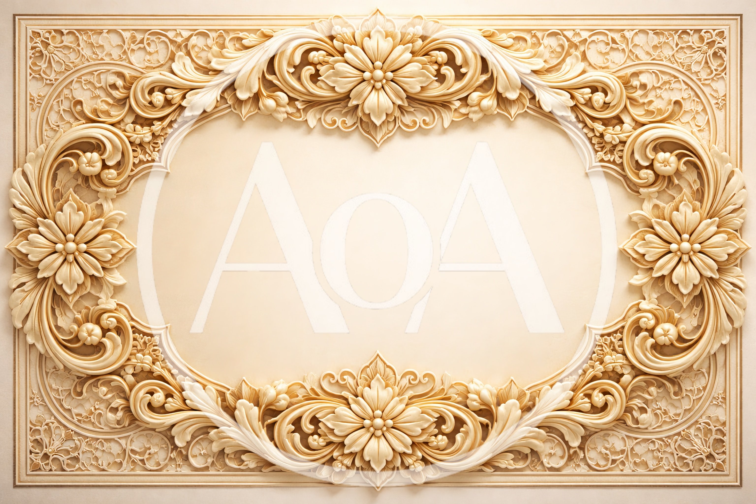 Ornate Baroque Style Decorative Carved Wood Frame