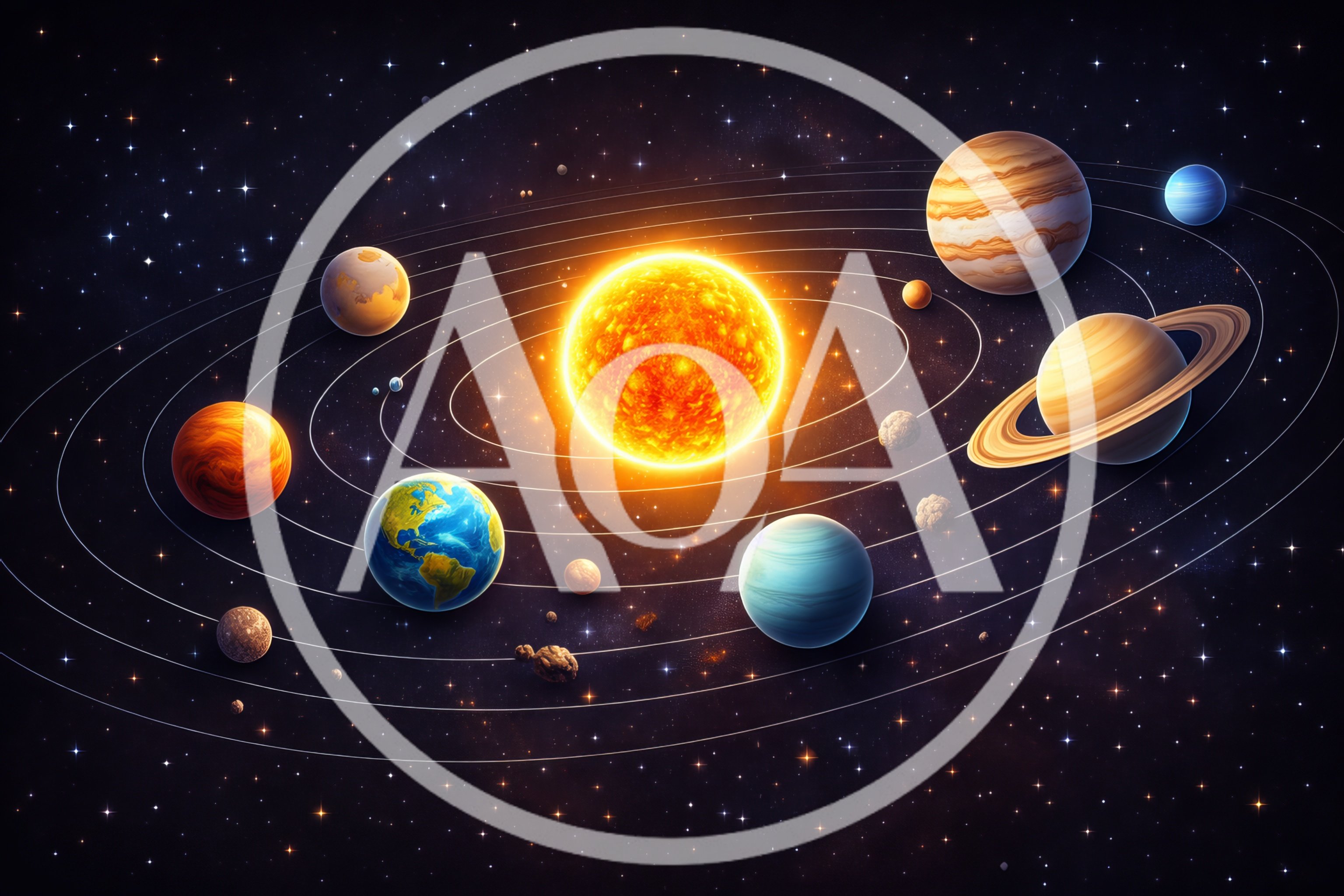 Artistic Illustration Of The Solar System With Planets
