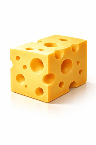 Block Of Swiss Cheese With Holes
