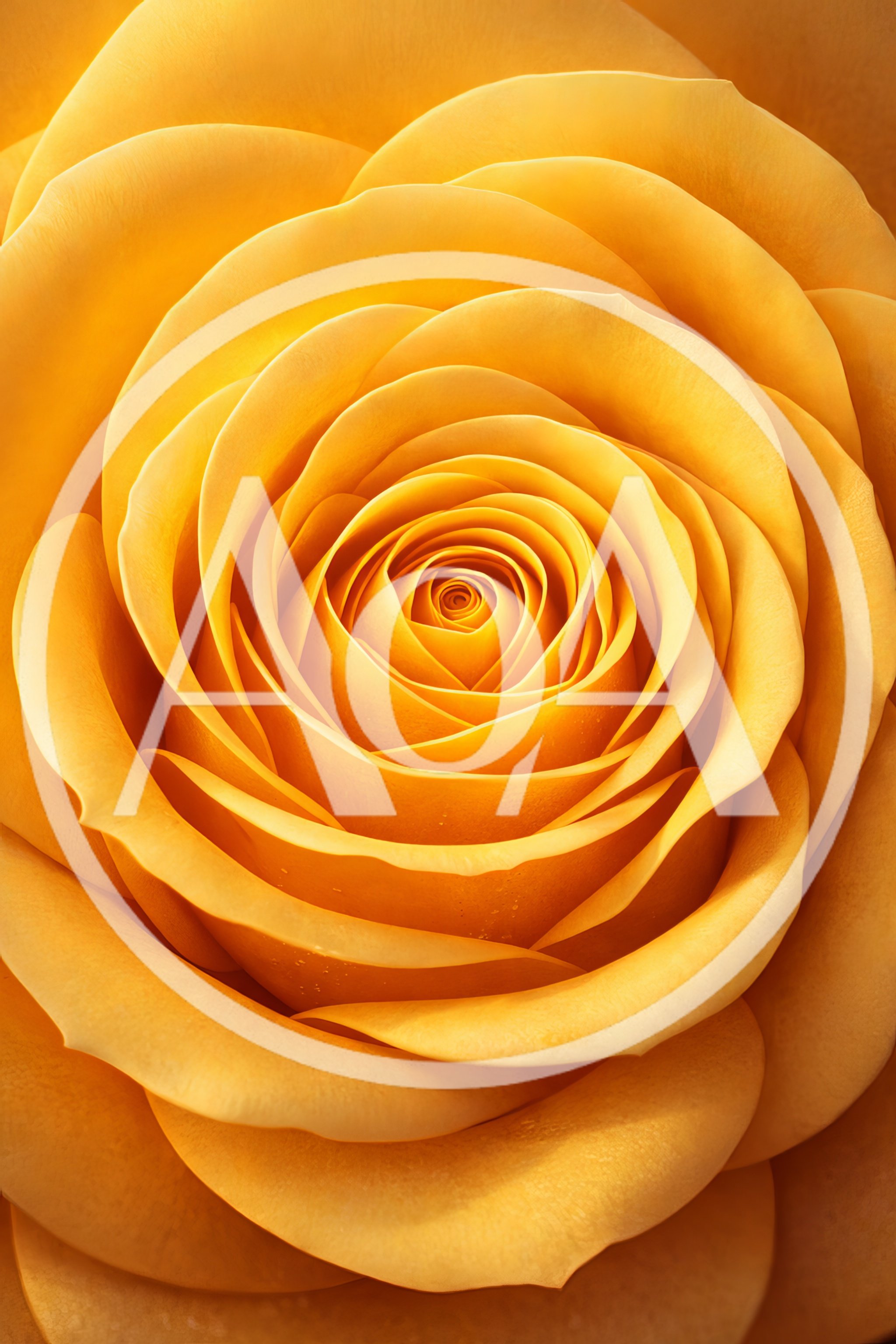 Macro Close Up Of A Vibrant Yellow Rose