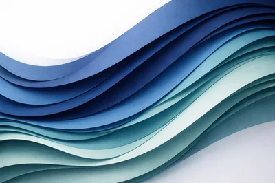 Abstract Blue Wave Layers Background