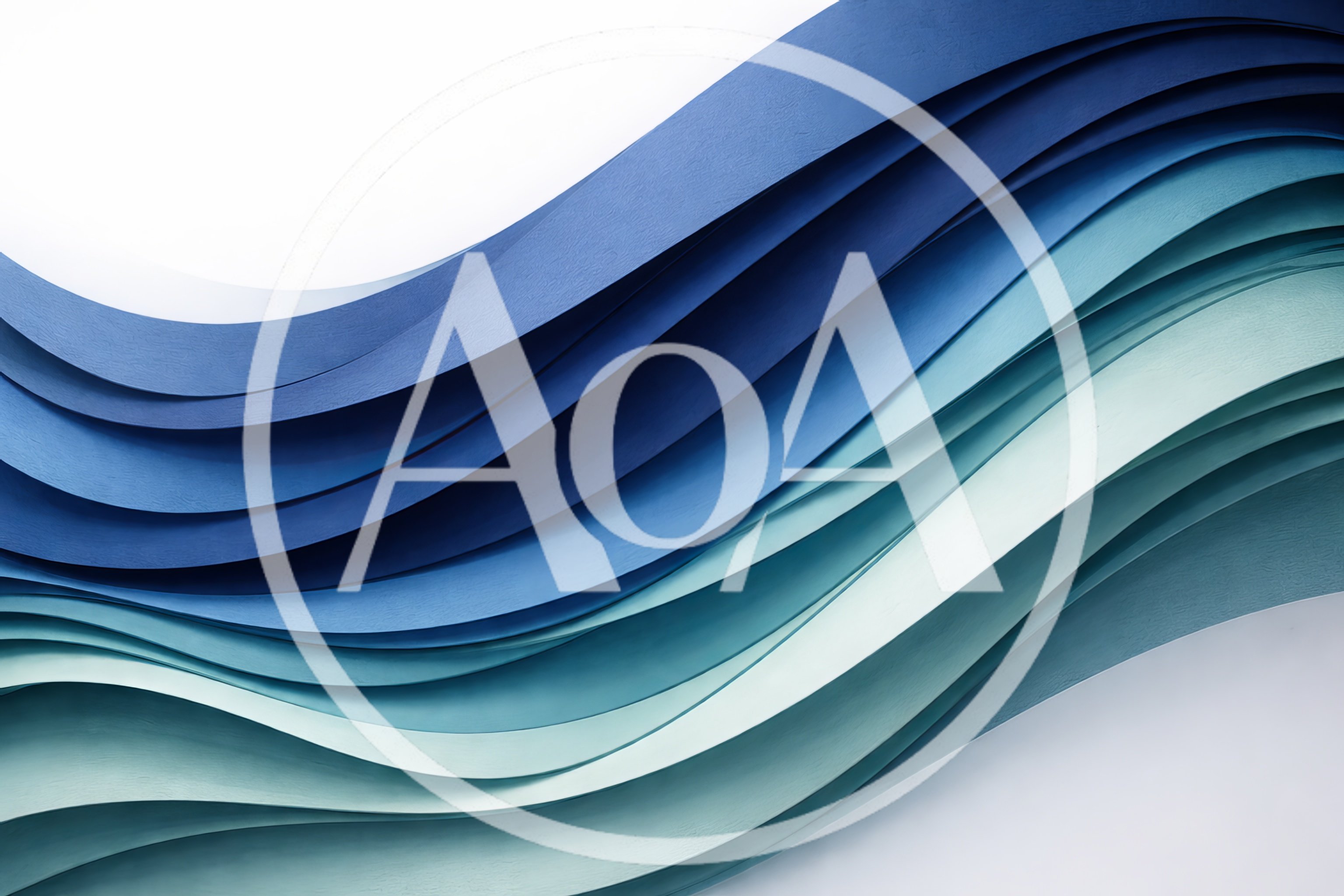 Abstract Blue Wave Layers Background