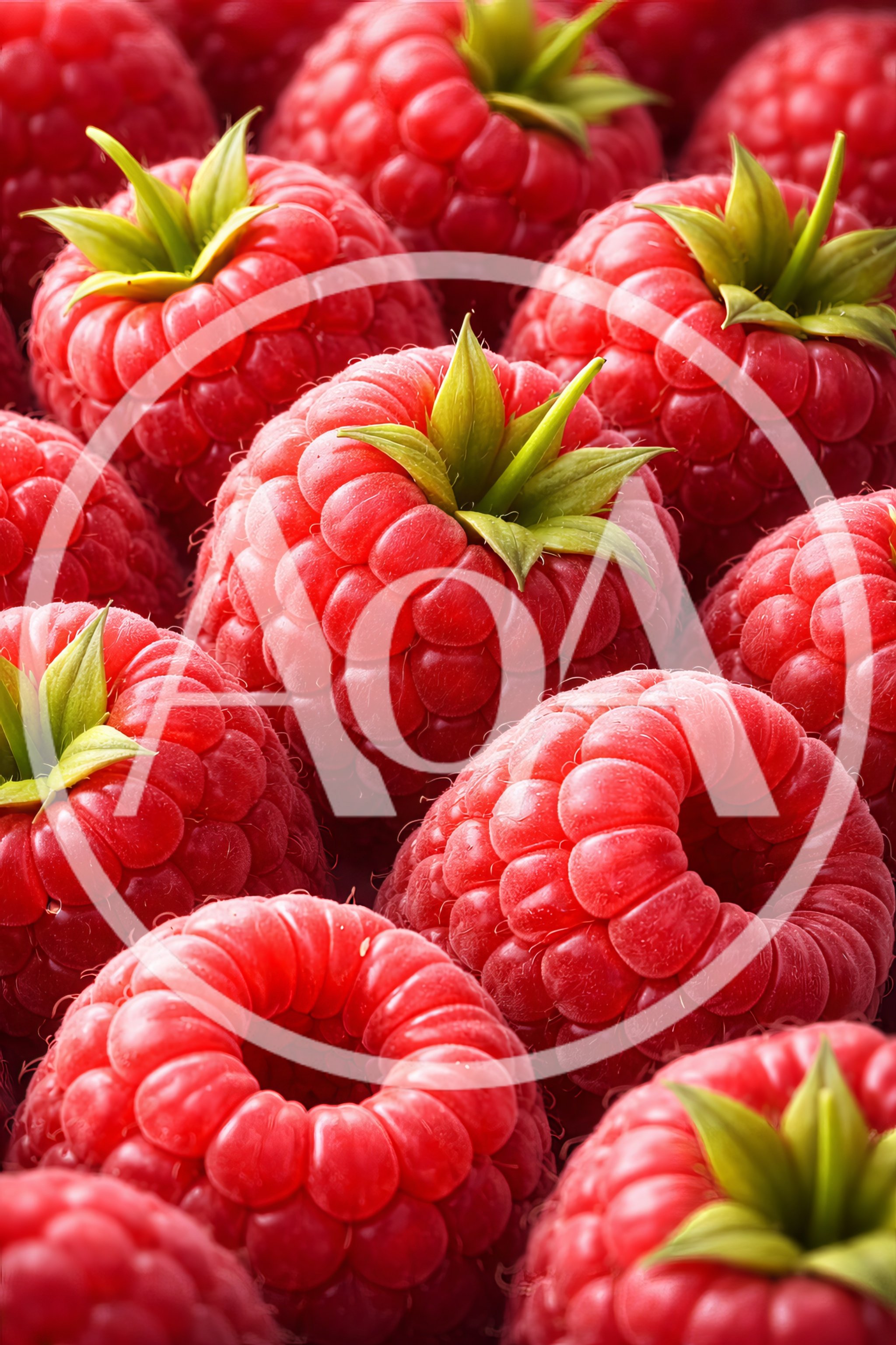 Fresh Ripe Raspberries Close Up Background