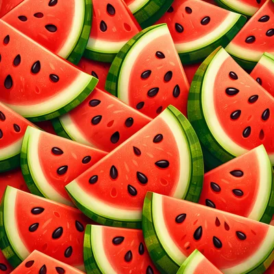 Fresh Sliced Watermelon Pattern Background