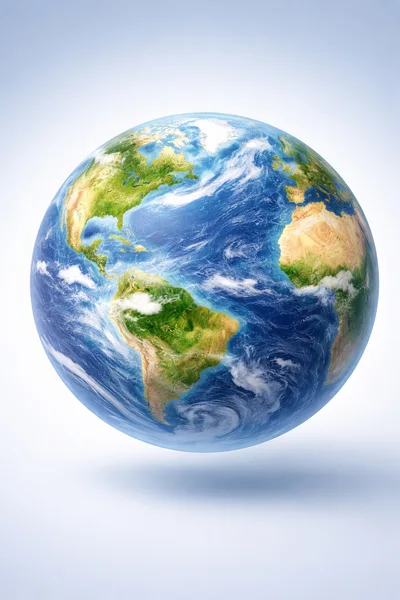 High Resolution 3D Render Of Planet Earth