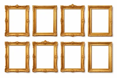 Collection Of Eight Ornate Gold Picture Frames