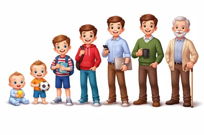 Human Life Cycle Stages From Infancy To Old Age