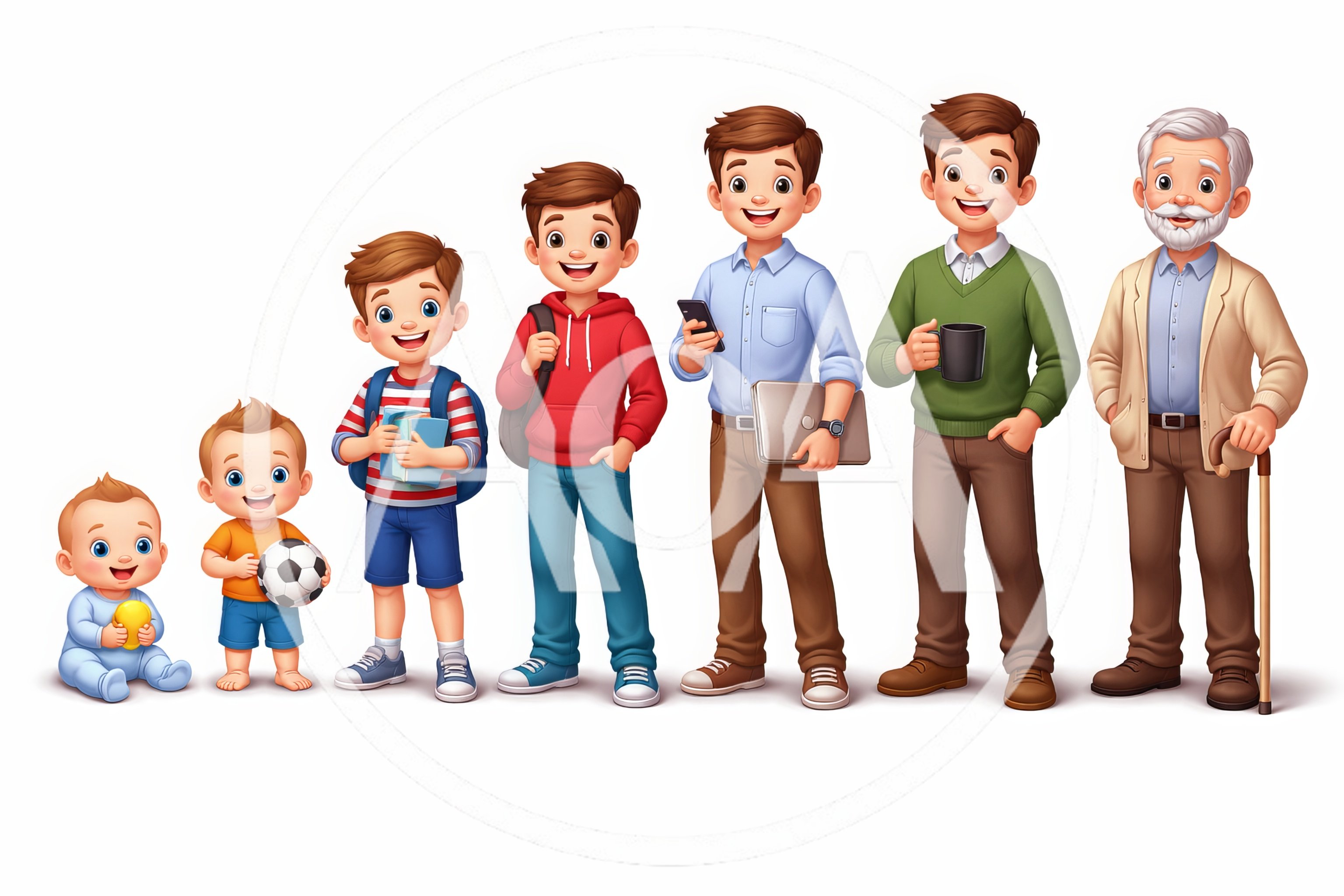 Human Life Cycle Stages From Infancy To Old Age