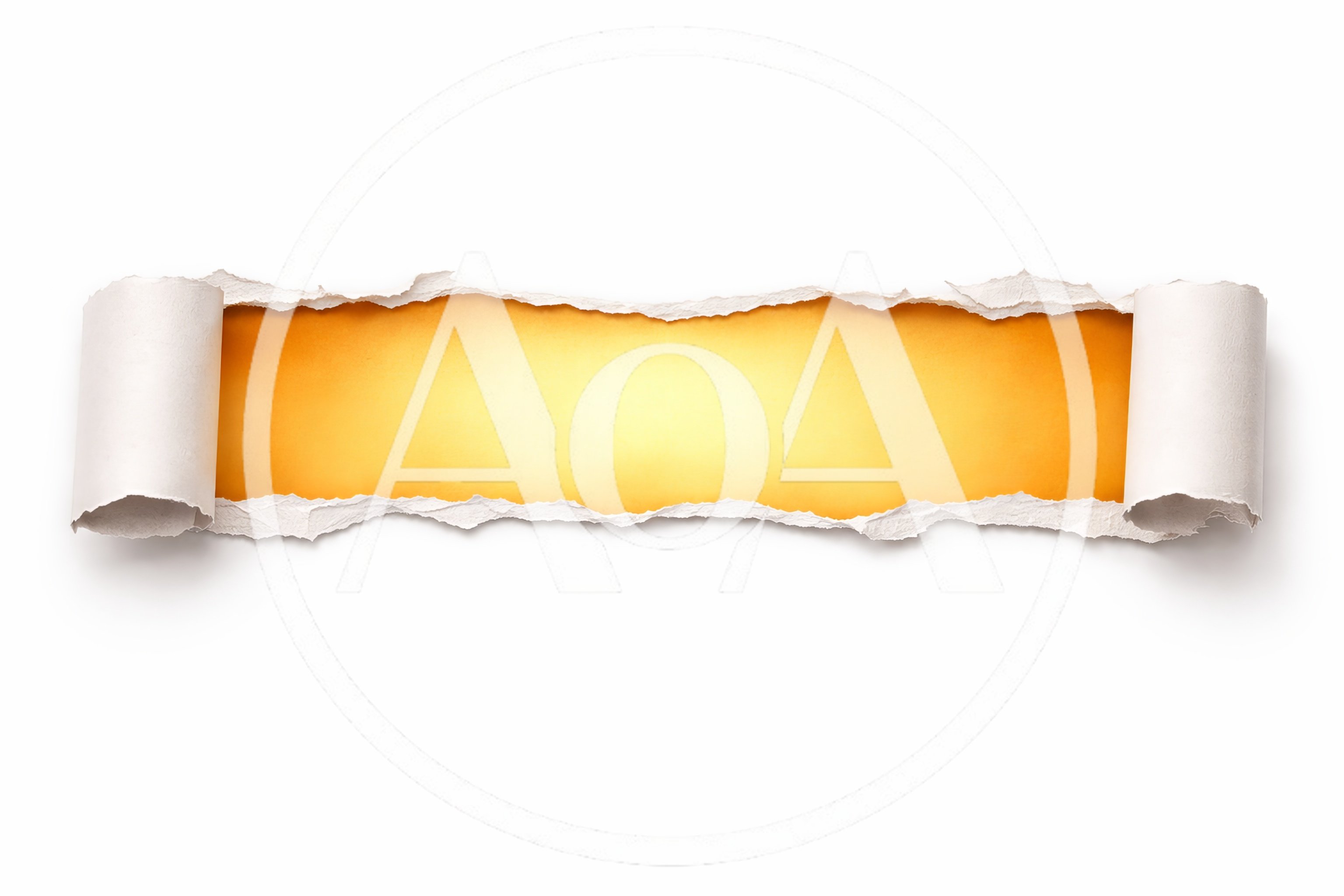 Torn Paper Reveal With Golden Gradient Background