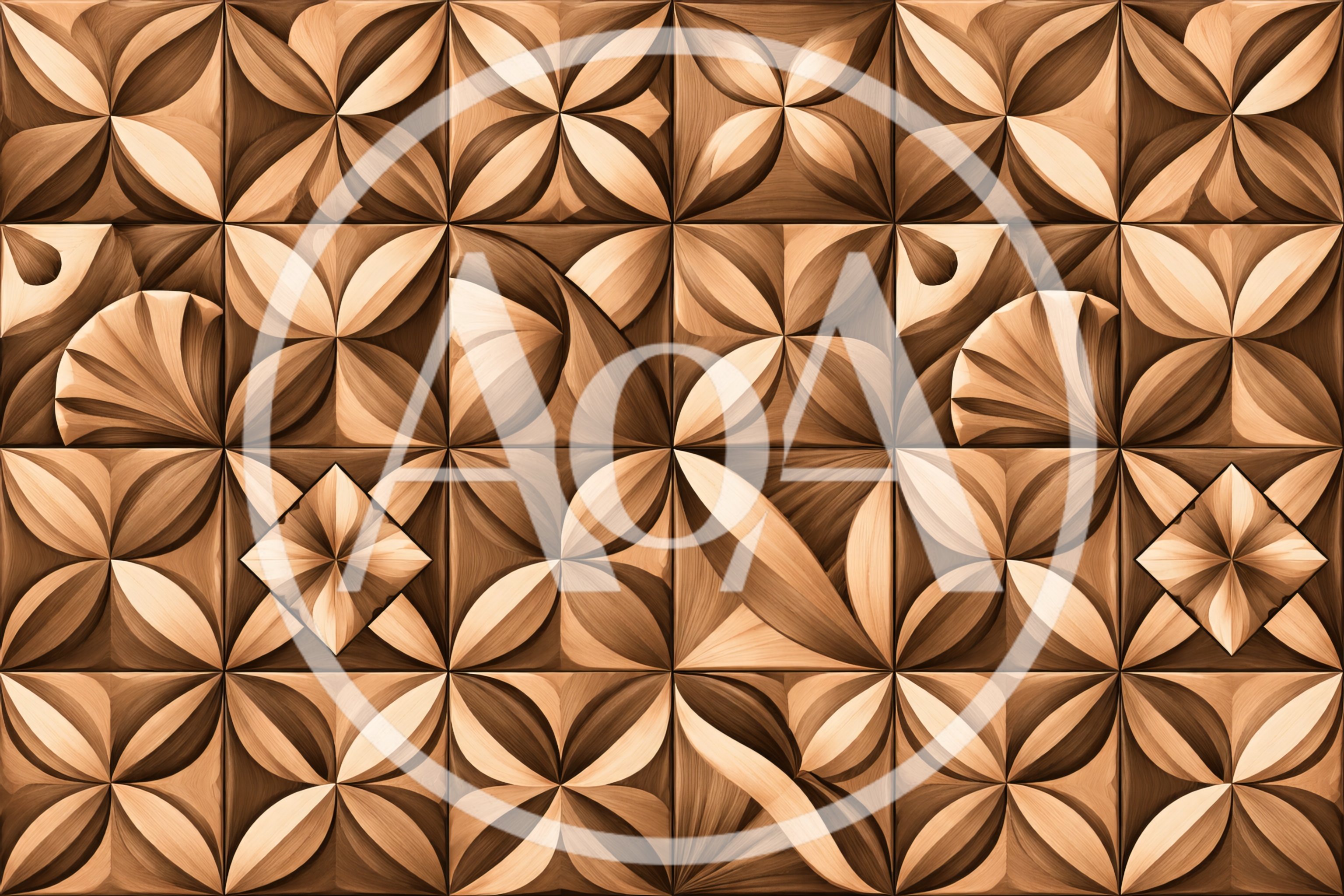 3D Wooden Geometric Pattern Wall Texture