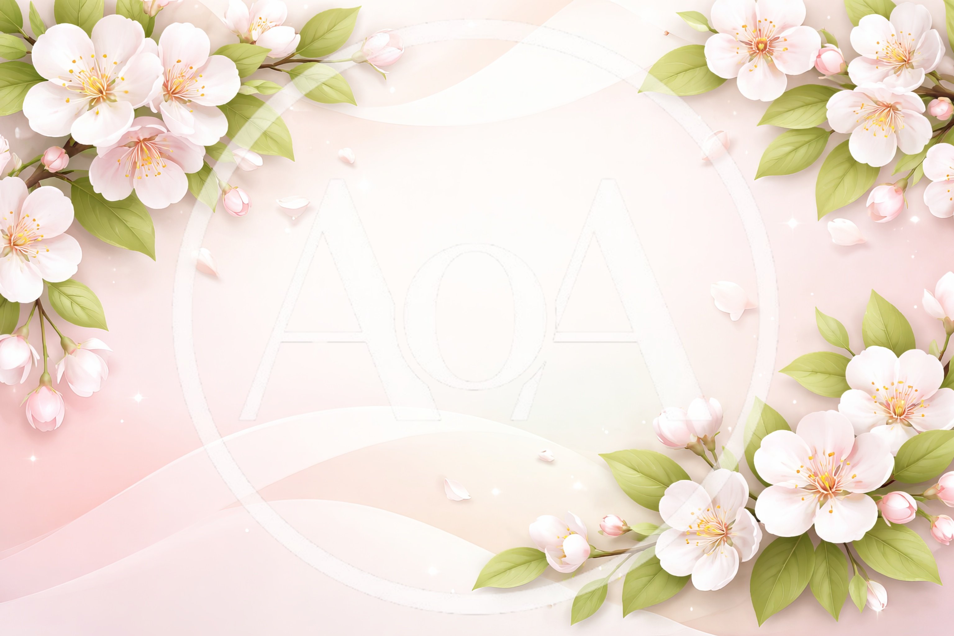 Soft Pink Cherry Blossom Floral Background