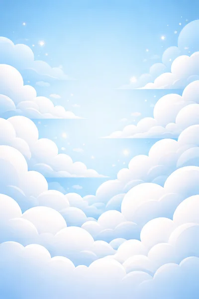 Dreamy Sky Background With Soft White Clouds