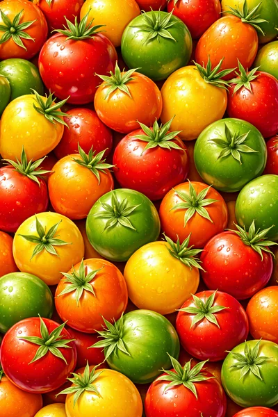 Fresh Colorful Tomatoes Background