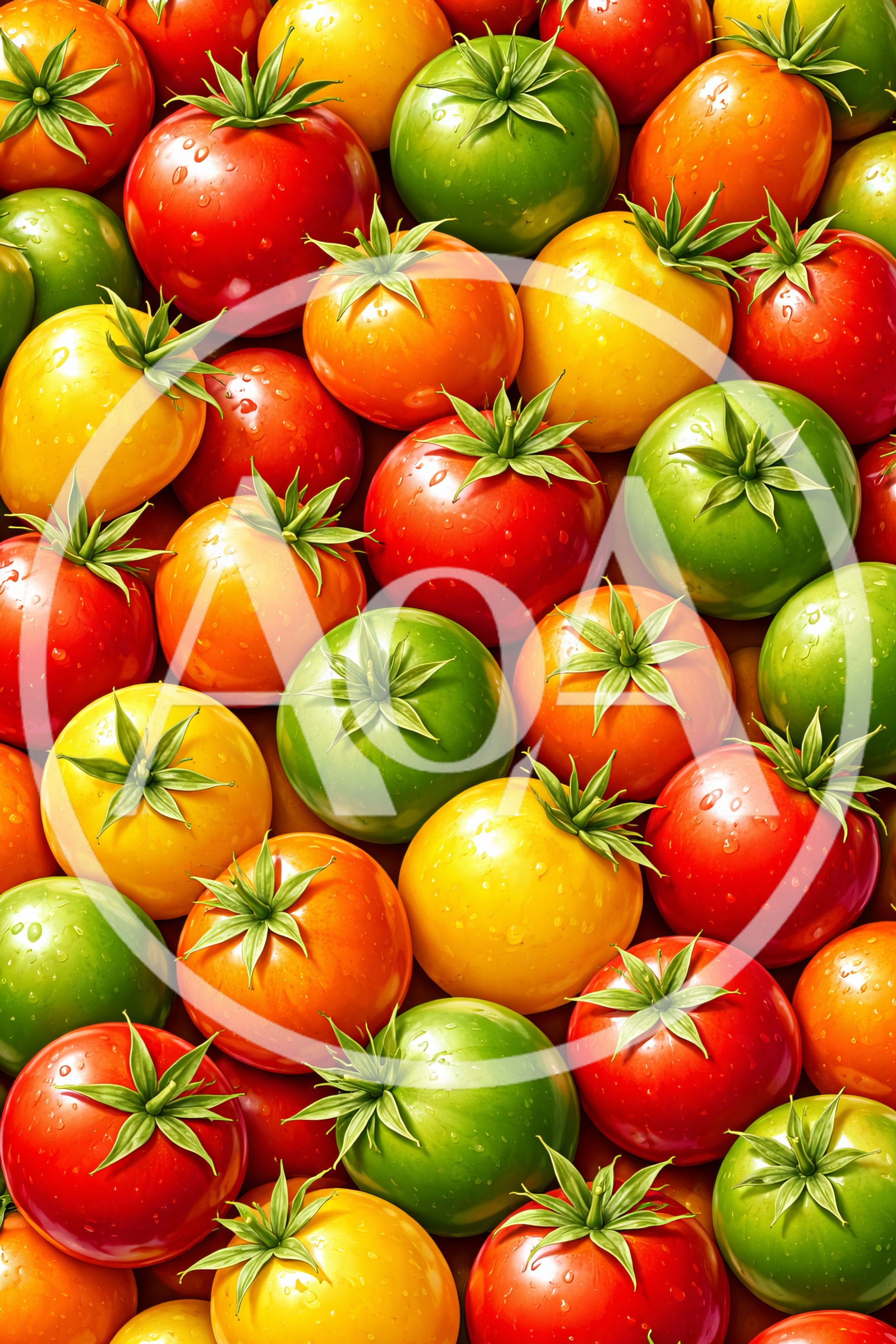 Fresh Colorful Tomatoes Background