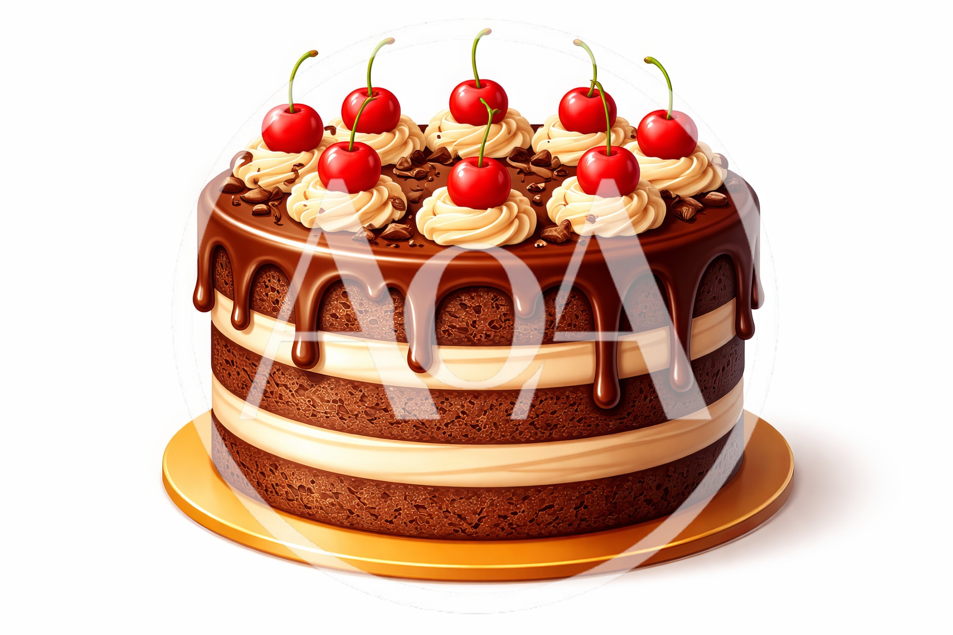 Decadent Chocolate Layer Cake With Cherries