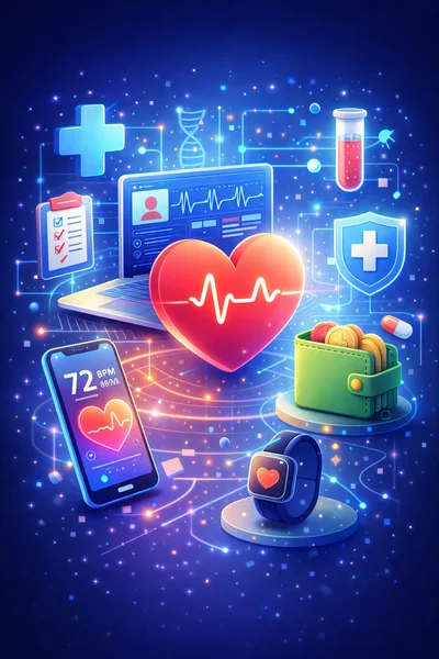 Digital Healthcare Technology and Medical Data Analytics Concept