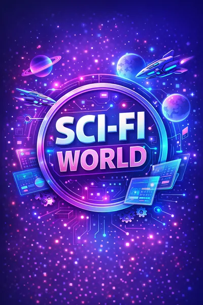 Sci-Fi World Neon Digital Concept Art