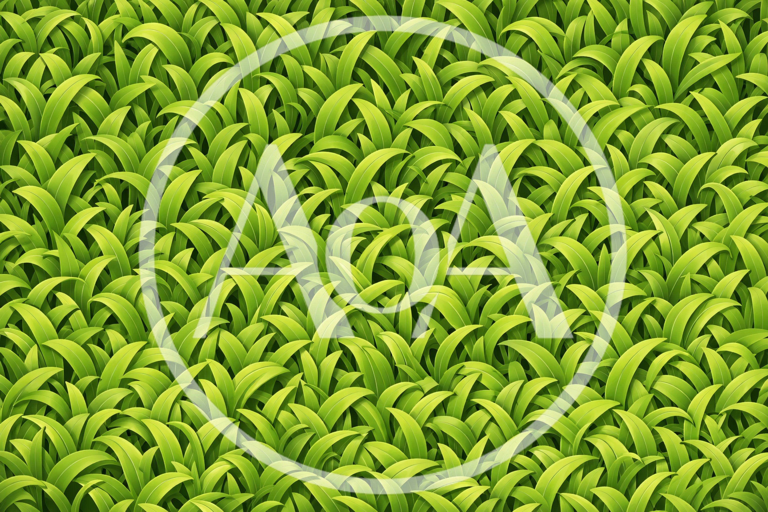 Seamless Green Grass Blades Pattern Background