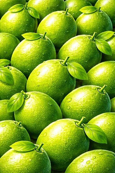 Fresh Green Limes With Water Droplets Background