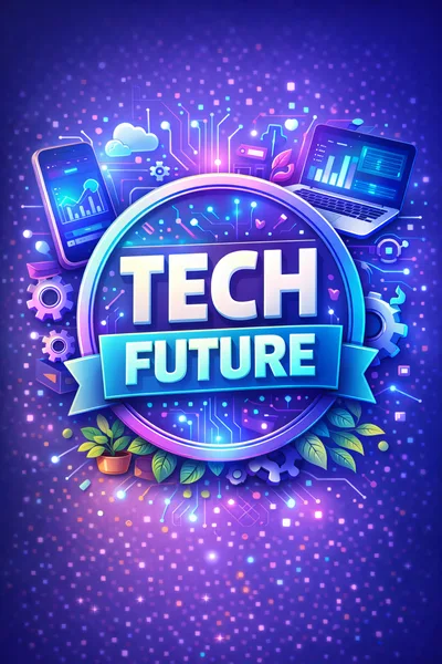 Tech Future Digital Concept Illustration