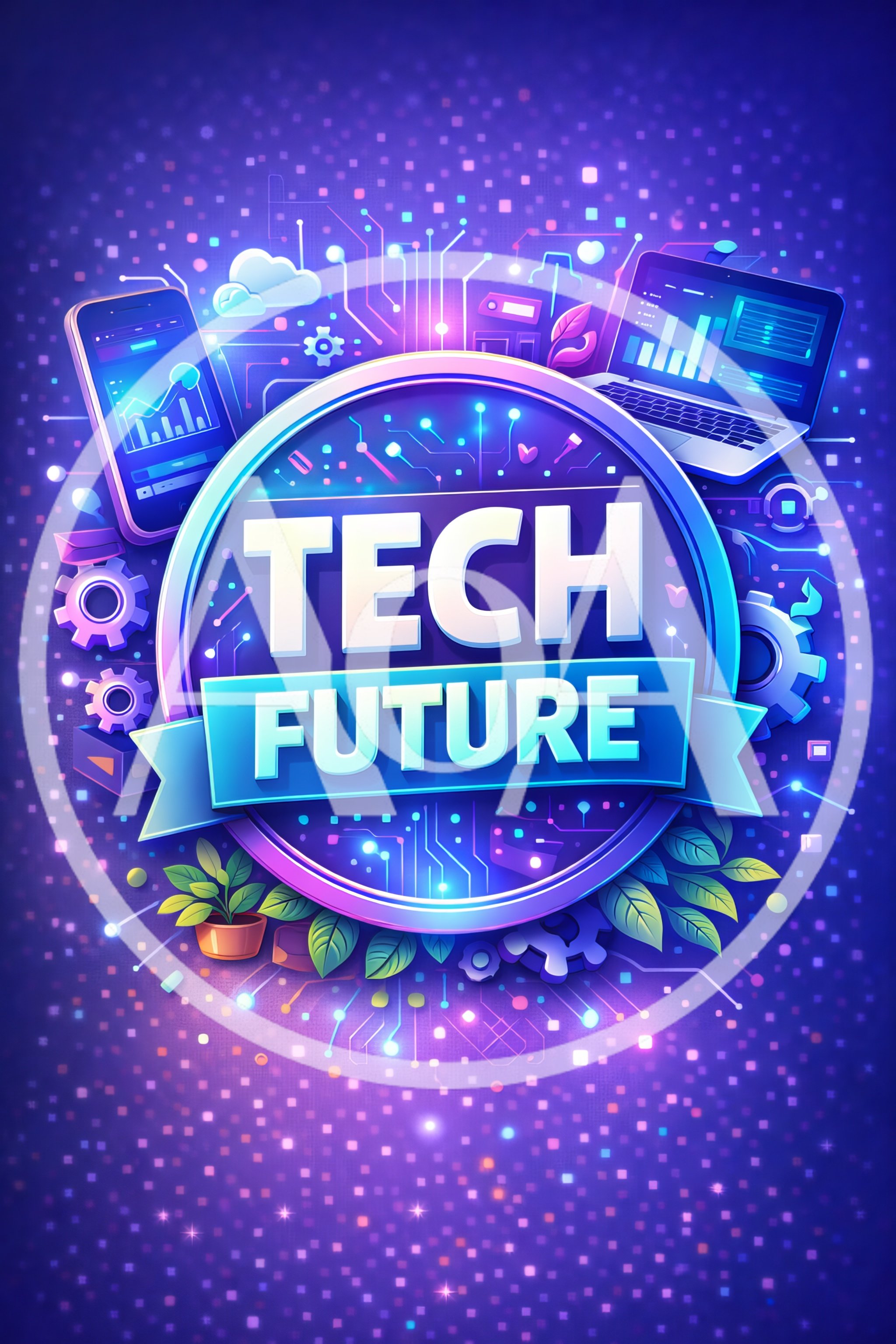 Tech Future Digital Concept Illustration
