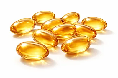 Group Of Golden Omega 3 Fish Oil Capsules