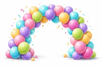 Colorful Balloon Arch for Celebration
