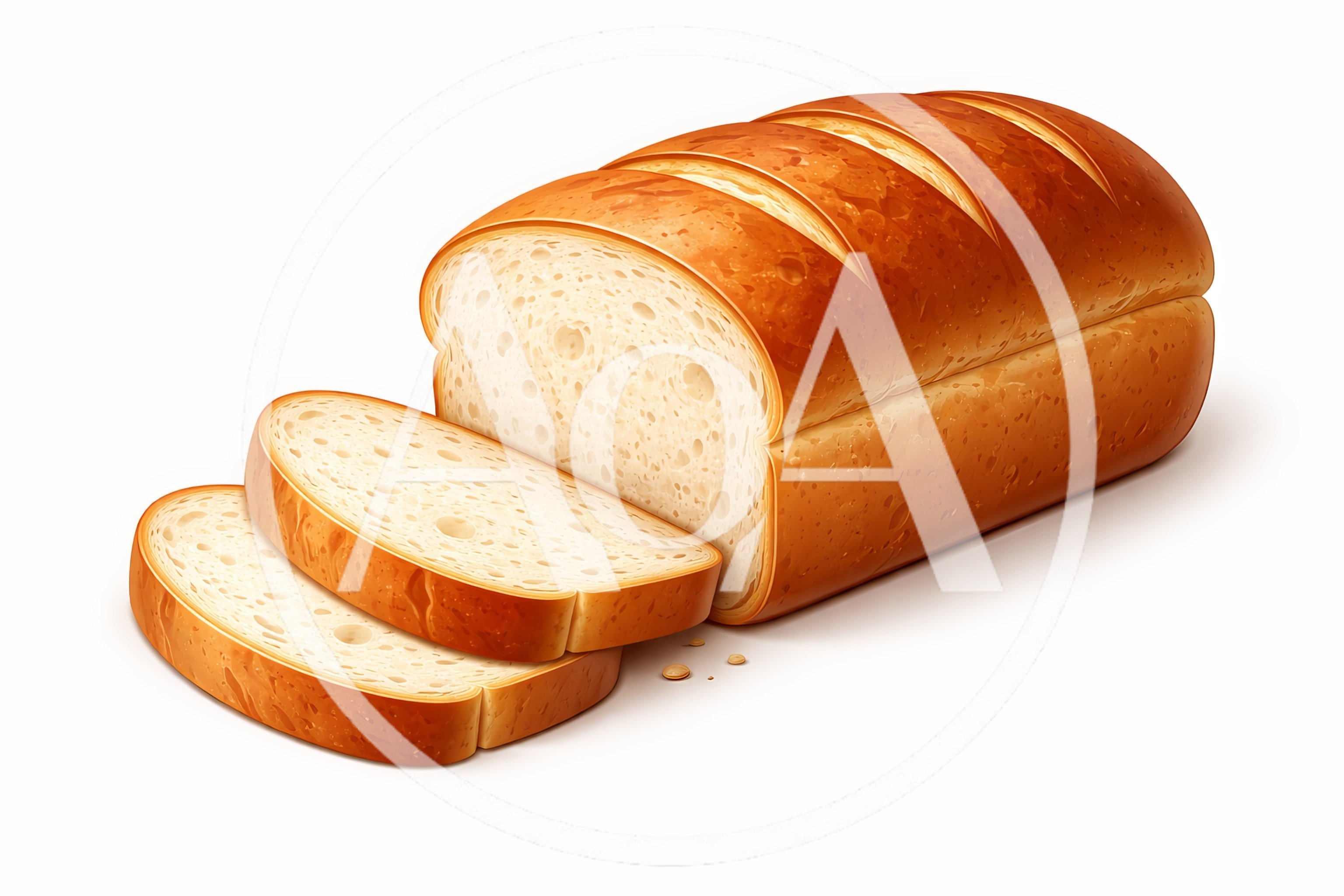 Freshly Baked Loaf Of Sliced White Bread