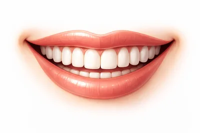 Close Up Of A Bright Human Smile