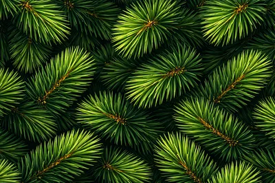Close Up Of Lush Green Pine Tree Branches