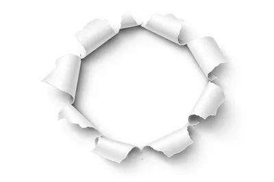White Paper Hole With Torn Edges