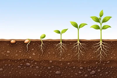 Plant Growth Stages From Seed To Sprout