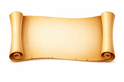Blank Vintage Paper Scroll Isolated On White