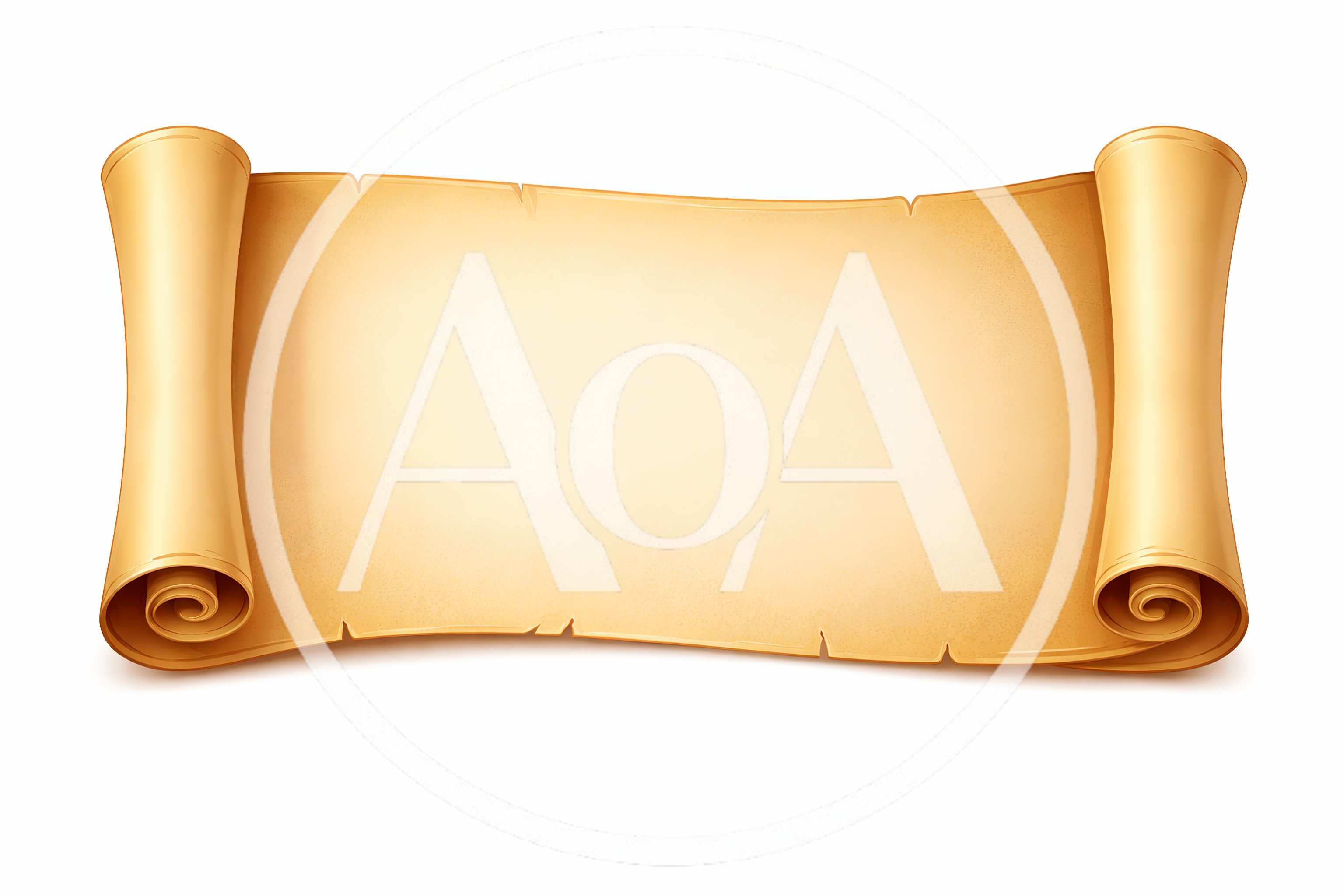 Blank Vintage Paper Scroll Isolated On White